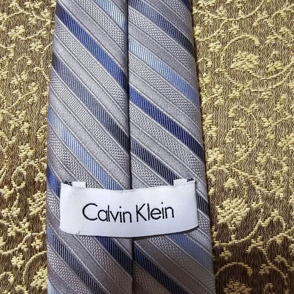 Calvin Klein Big Boy Diagonal Stripe Tie, 100% Silk